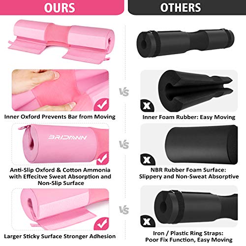 bridawn Barbell Squat Pad Conjunto Barra Sentadillas para Squats Hip Thrust Viene con 2 Correas de Tobillo de Banda de Resistencia de la Cadera Bolsa de Almacenamiento Se Adapta a la Barra Olímpica bridawn Barbell Squat Pad Conjunto Barra Sentadillas para Squats Hip Thrust Viene con 2 Correas de Tobillo de Banda de Resistencia de la Cadera Bolsa de Almacenamiento Se Adapta a la Barra Olímpica