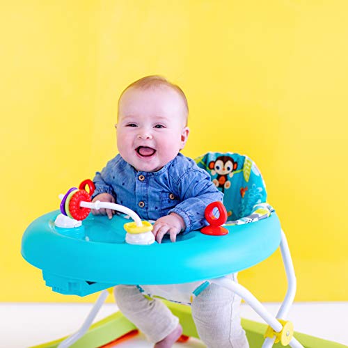 Bright Starts, Andador y Centro de actividades Giggling Safari con 3 alturas regulables, asiento acolchado, patas de goma antideslizantes Bright Starts, Andador y Centro de actividades Giggling Safari con 3 alturas regulables, asiento acolchado, patas de goma antideslizantes