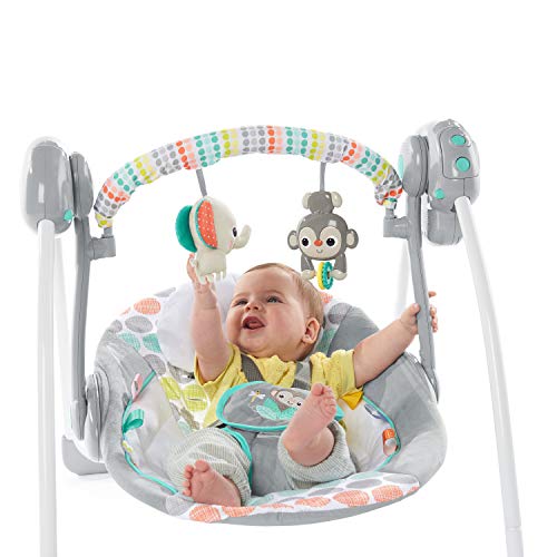 Bright Starts, Columpio compacto plegable - Whimsical Wild Bright Starts, Columpio compacto plegable - Whimsical Wild