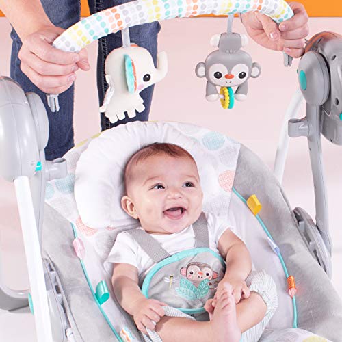 Bright Starts, Columpio compacto plegable - Whimsical Wild Bright Starts, Columpio compacto plegable - Whimsical Wild