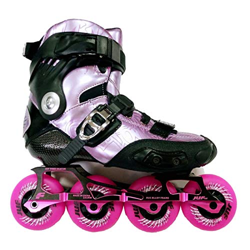 BrightFootBook Patines Enlinea de Freeskate,Rodillos Profesionales para Adultos, Ruedas Patines Profesionales DE Carbono para Mujeres Patines DE Velocidad, Patines en línea Patines Stunt,Purple-39