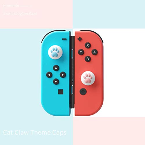Brillie 4 Piezas Cat Claw Design Thumb Grip Caps, Cubierta De Silicona Suave Joystick Cap para Nintendo Switch & Lite Y Joy-con Controller