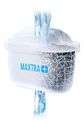 BRITA Marella azul Pack Ahorro – Jarra de Agua Filtrada con 3 cartuchos MAXTRA+, Filtro de agua BRITA que reduce la cal y el cloro, Agua filtrada para un sabor óptimo, 2.4L