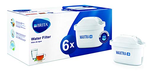 BRITA MAXTRA+ – Pack 6 filtros para el agua, Cartuchos filtrantes compatibles con jarras BRITA que reducen la cal y el cloro