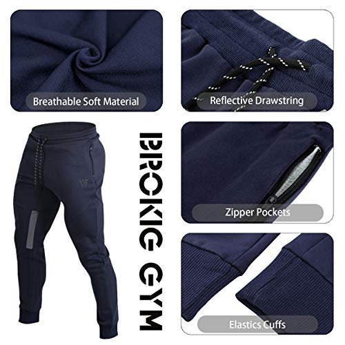 BROKIG Pantalones de Chándal de Gimnasio para Hombre Joggers Chándal Vertex para Jogging Pantalones para Correr con Bolsillos