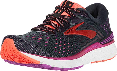 Brooks Transcend 6, Zapatillas de Running Mujer, Negro (Black/Purple/Coral 080), 38 EU