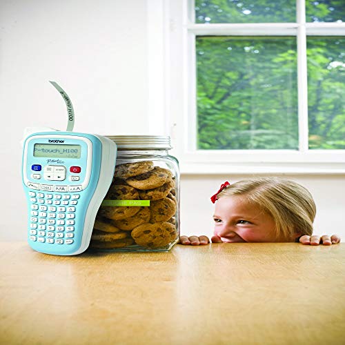 Brother PTH100 - Rotuladora electrónica de mano con diseño ergonómico (con pantalla LCD), color azul claro Brother PTH100 - Rotuladora electrónica de mano con diseño ergonómico (con pantalla LCD), color azul claro