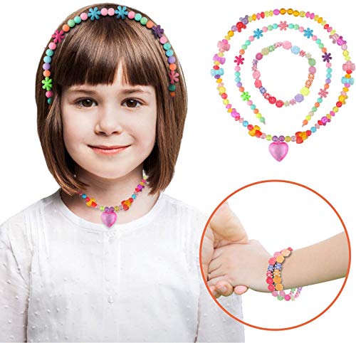 BROTOU 24-Clases Cuentas Abalorios Abalorios Perlas de Resina Acrílica Cuentas Redondas Abalorios Colores Piedras para Pulseras Joyas DIY Manualid para niños niña Regalo Pulsera DIY Haciendo Kit