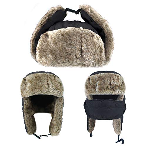 BROTOU Unisex Sombrero de Invierno, Trooper, Trapper, de Felpa Sombrero a Prueba de Viento Sombrero Caliente Gorro Antipolvo Sombrero de Esquí Ciclismo