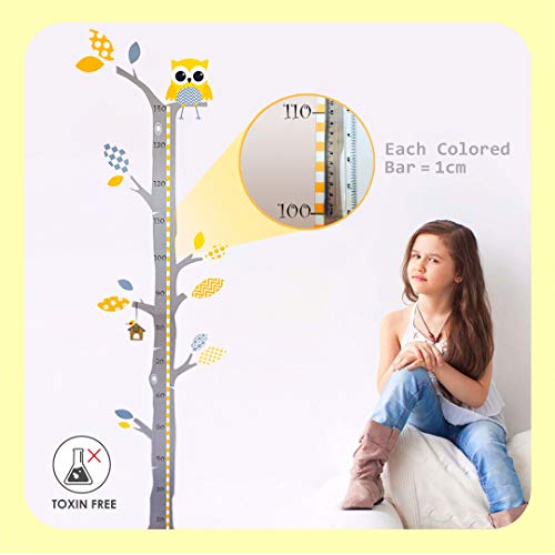 Brunoko vinilos infantiles para habitacion bebe - pegatina medidor de niños para pared - vinilo decorativo medidor infantil pared - vinilo para bebe de árbol Diseñado en España