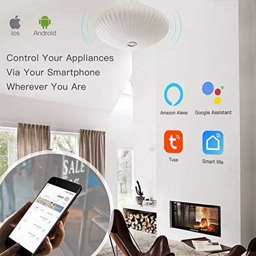 BSEED Interruptor wifi de pared Negro,Interruptor inteligente de pantalla táctil de cristal 1 Gang 1 Way compatible con Tuya,Amazon Alexa, Google Home, iOS Android App