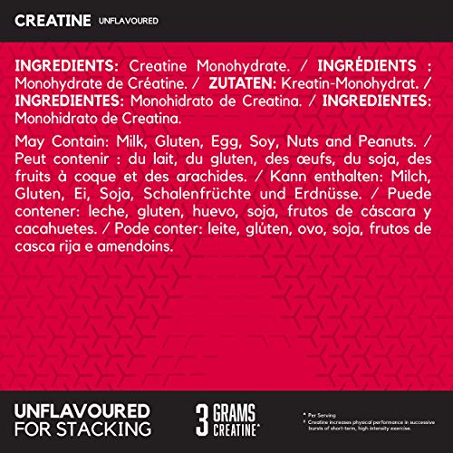 BSN DNA Creatine, Creatina Monohidratada en Polvo, Nutrición Deportiva, Sin Sabor, 63 Porciones, 216 g