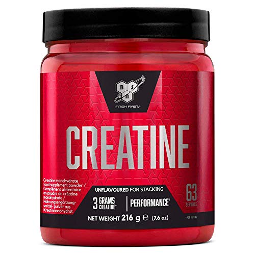 BSN DNA Creatine, Creatina Monohidratada en Polvo, Nutrición Deportiva, Sin Sabor, 63 Porciones, 216 g