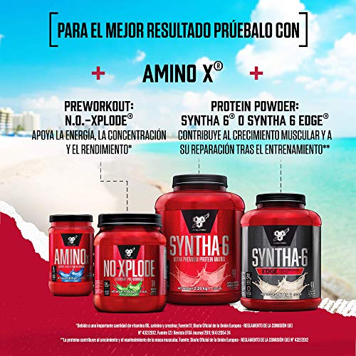 BSN Nutrition Amino X, Suplementos Deportivos BCAA Polvo con Aminoacidos Esenciales y Vitamina D, Aminoacidos BCAA para Musculacion, Frambuesa Azul, 30 Porciones, 435g BSN Nutrition Amino X, Suplementos Deportivos BCAA Polvo con Aminoacidos Esenciales y Vitamina D, Aminoacidos BCAA para Musculacion, Frambuesa Azul, 30 Porciones, 435g