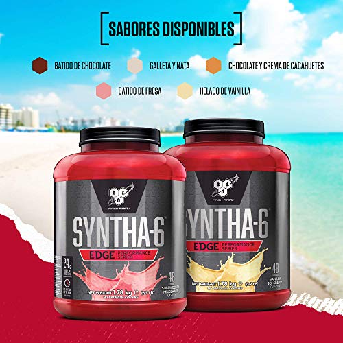 BSN Nutrition Syntha 6 Edge Whey Protein Isolate, Proteinas para Masa Muscular, Suplementos Deportivos en Polvo con Proteinas Whey, Batido de Chocolate, 48 Porciones, 1.87kg BSN Nutrition Syntha 6 Edge Whey Protein Isolate, Proteinas para Masa Muscular, Suplementos Deportivos en Polvo con Proteinas Whey, Batido de Chocolate, 48 Porciones, 1.87kg