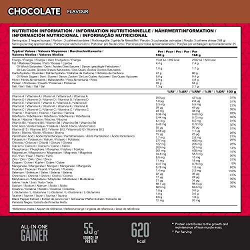 BSN True Mass All In One Gainer, Proteínas para Aumentar Masa Muscular con Creatina Monohidratada, Glutamina, Vitamina D y Zinc, Chocolate, 25 Porciones, 4.2 kg BSN True Mass All In One Gainer, Proteínas para Aumentar Masa Muscular con Creatina Monohidratada, Glutamina, Vitamina D y Zinc, Chocolate, 25 Porciones, 4.2 kg