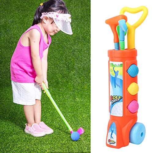 BTER Regalos para niños pequeños Juego de Mini Palos de Golf portátil, Juguete Educativo temprano, para Juegos al Aire Libre para Jugar en Interiores, Entre Padres e Hijos