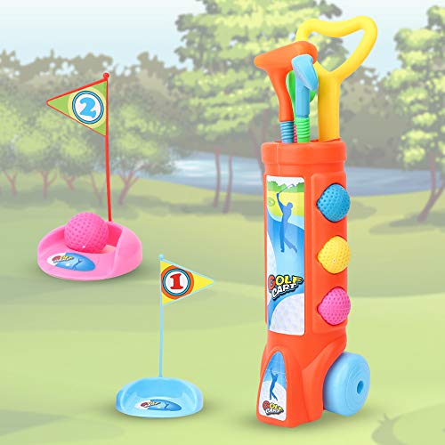 BTER Regalos para niños pequeños Juego de Mini Palos de Golf portátil, Juguete Educativo temprano, para Juegos al Aire Libre para Jugar en Interiores, Entre Padres e Hijos