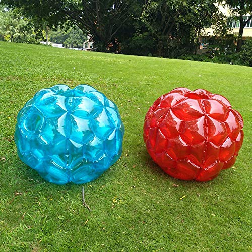 Bubball Pelota de burbuja / Bola hinchable/ para niños/ Dimensiones 90cm /Amortigua caídas y choques /Juego futbol/ Resistente PVC / Big ball football Soccer/Juego deporte (90cm, Rojo) (Azul, 60cm)