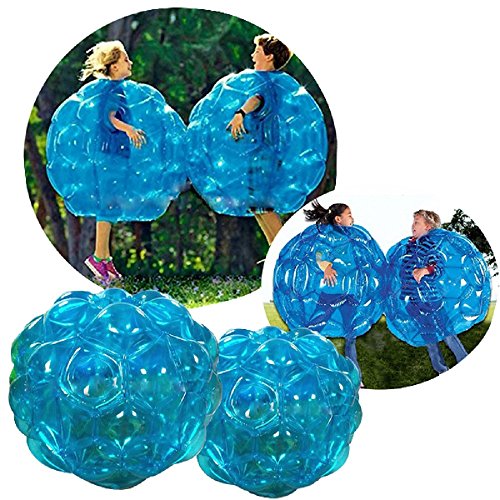 Bubball Pelota de burbuja / Bola hinchable/ para niños/ Dimensiones 90cm /Amortigua caídas y choques /Juego futbol/ Resistente PVC / Big ball football Soccer/Juego deporte (90cm, Rojo) (Azul, 60cm)