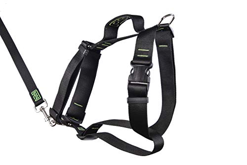 bub's no Pull - arnés con asa para Perro Grande Sistema Anti tirón (Comprobar tamaño: Cuello 43-74cm Pecho 59-94cm) (Negro) bub's no Pull - arnés con asa para Perro Grande Sistema Anti tirón (Comprobar tamaño: Cuello 43-74cm Pecho 59-94cm) (Negro)