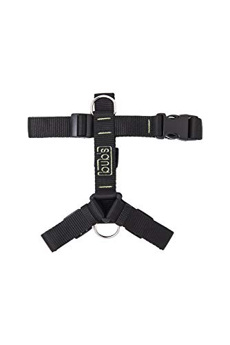 bub's Not Pull - arnés para Perro Mediano/pequeño Sistema Anti tirón (Comprobar tamaño: Cuello 34 a 57 cm Pecho 42 a 69 cm) Color Negro