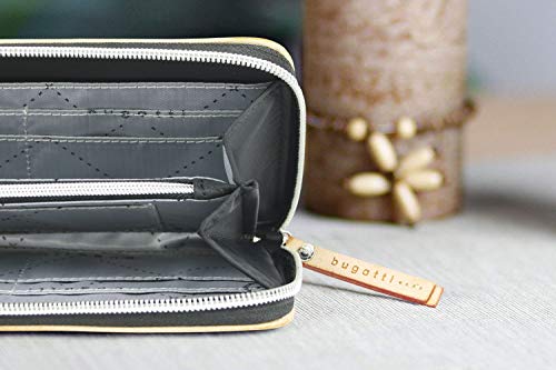 Bugatti Lido Cartera Mujer con Seguridad RFID, Monedero y Cremallera - Negro Bugatti Lido Cartera Mujer con Seguridad RFID, Monedero y Cremallera - Negro