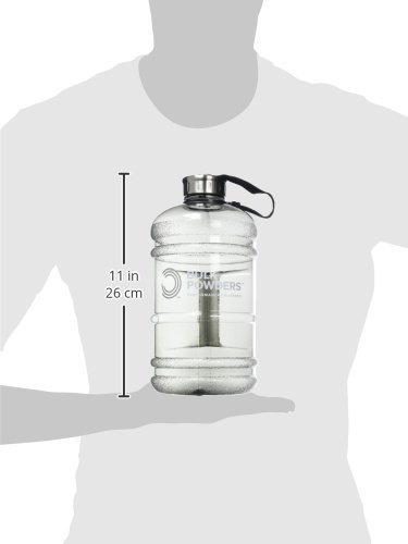 BULK POWDERS Botella de agua de 2,2 l, color negro, tamaño 2.2 Litre