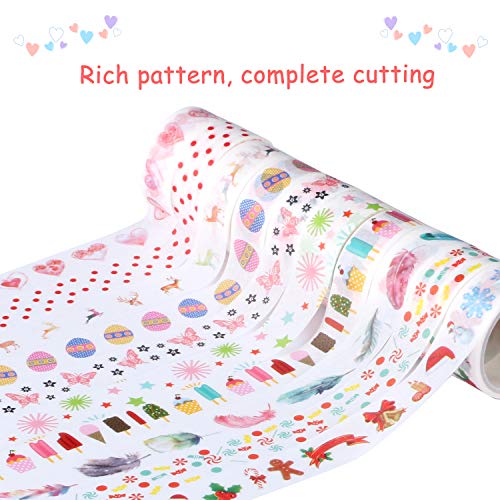 Buluri 50 Rollos de Cinta Adhesiava Washi Cinta Adhesiva Decorativa para Scrapbooking DIY Manualidades Buluri 50 Rollos de Cinta Adhesiava Washi Cinta Adhesiva Decorativa para Scrapbooking DIY Manualidades