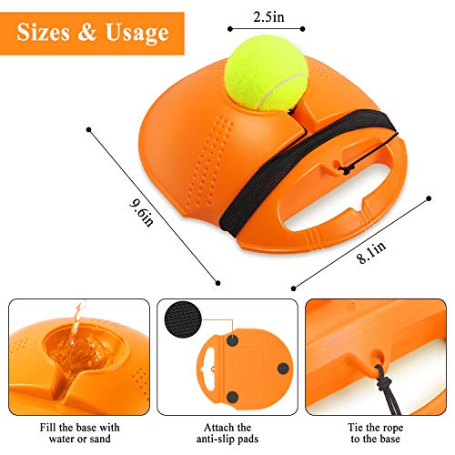 Buluri Entrenador de Tenis con Cuerda Elástica de Goma Entrenador de Pelota de Tenis autopráctica de Tenis Práctica Entrenamiento para Principiantes (Naranja) Buluri Entrenador de Tenis con Cuerda Elástica de Goma Entrenador de Pelota de Tenis autopráctica de Tenis Práctica Entrenamiento para Principiantes (Naranja)