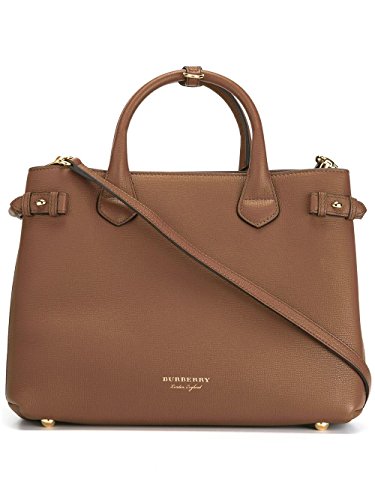 BURBERRY Mujer 402369521600 Bolso de mano de piel marrón, color Marrón, talla Marke Größe UNI