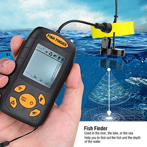 Buscador de Peces Sensor de sonda portátil Sonar Sensor Buscador de Pesca Transductor Submarino Accesorio de Pesca para Pesca al Aire Libre