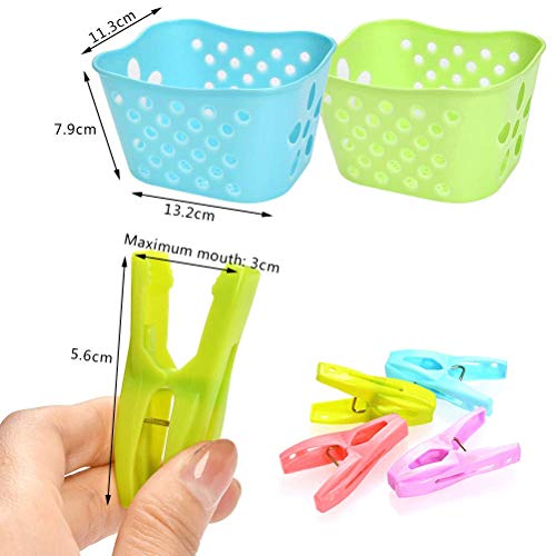 BUYGOO Pinzas Tender Ropa 72 Piezas Extra Fuertes a Prueba de Viento Ergonómico Antideslizante Agarre Suave Resistente Oxido Colores Aleatorios- Clavijas Uso Tendederos en Interiores y Exteriores BUYGOO Pinzas Tender Ropa 72 Piezas Extra Fuertes a Prueba de Viento Ergonómico Antideslizante Agarre Suave Resistente Oxido Colores Aleatorios- Clavijas Uso Tendederos en Interiores y Exteriores