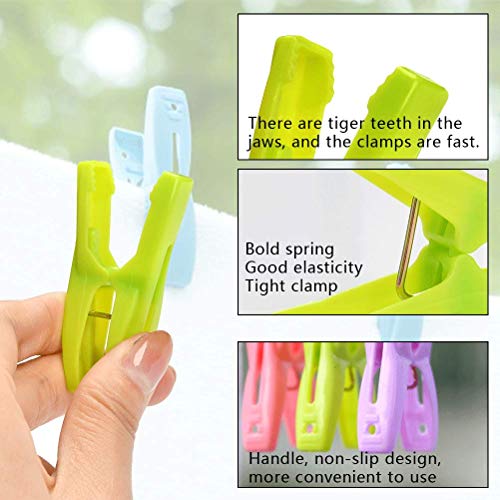 BUYGOO Pinzas Tender Ropa 72 Piezas Extra Fuertes a Prueba de Viento Ergonómico Antideslizante Agarre Suave Resistente Oxido Colores Aleatorios- Clavijas Uso Tendederos en Interiores y Exteriores BUYGOO Pinzas Tender Ropa 72 Piezas Extra Fuertes a Prueba de Viento Ergonómico Antideslizante Agarre Suave Resistente Oxido Colores Aleatorios- Clavijas Uso Tendederos en Interiores y Exteriores