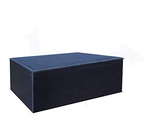 Buzazz Fundas de Muebles Oxford Tela Impermeable Resistente al Polvo Anti-UV Protección Exterior Muebles de Jardín Cubiertas de Mesa y Silla Negro (200 x 160 x 70 cm)