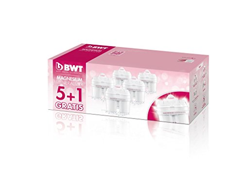 BWT Magnesium Mineralizer Cartuchos de filtrado, Blanco, Pack 5+1 BWT Magnesium Mineralizer Cartuchos de filtrado, Blanco, Pack 5+1