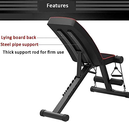 Byakns Equipo de aptitud comercial o en el hogar Peso Bench Utility Workout Bench Banco de peso ajustable - Bancos de pesas Ăștiles for entrenamiento de cuerpo completo, banco plegable for ejercicios e Byakns Equipo de aptitud comercial o en el hogar Peso Bench Utility Workout Bench Banco de peso ajustable - Bancos de pesas Ăștiles for entrenamiento de cuerpo completo, banco plegable for ejercicios e