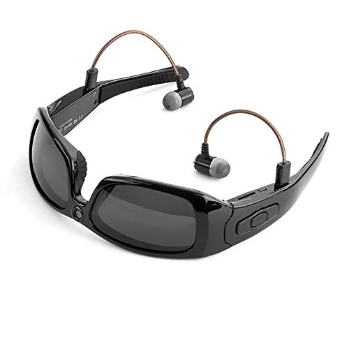 C- Gafas de Sol Bluetooth Cámara Auriculares Full HD 1080P Grabadora de Video Cámara Reproductor de MP3, para Gafas de cámara Mini al Aire Libre, Gran Regalo para su Familia y Amigos