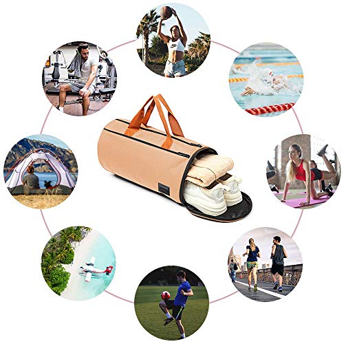 C100AE Bolsa Deporte y Viaje para Mujer y Hombre, Bolsa de Viaje Bolsa de Gimnasio con Compartimento para Zapatos y Ropa Mojada, Multiuso como Plegable Bolsa de Hombro Weekend (Rosa Claro) C100AE Bolsa Deporte y Viaje para Mujer y Hombre, Bolsa de Viaje Bolsa de Gimnasio con Compartimento para Zapatos y Ropa Mojada, Multiuso como Plegable Bolsa de Hombro Weekend (Rosa Claro)