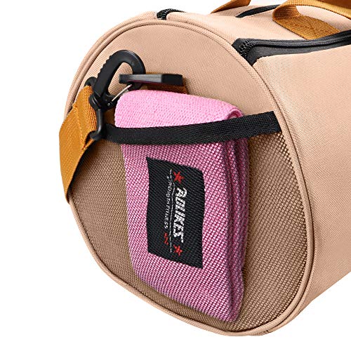 C100AE Bolsa Deporte y Viaje para Mujer y Hombre, Bolsa de Viaje Bolsa de Gimnasio con Compartimento para Zapatos y Ropa Mojada, Multiuso como Plegable Bolsa de Hombro Weekend (Rosa Claro)