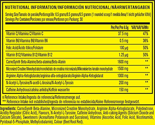 C4 Original - Suplemento en polvo para preentrenamiento - Margarita de fresa | Bebida energética para antes de entrenar | 150 mg de cafeína + beta alanina + monohidrato de creatina | 30 raciones