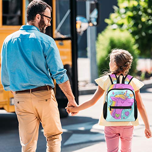 Caballo De Unicornio De Dibujos Animados Mochila para Preescolar Niñas Niños Toddler Kids Estudiante Mochilas para Infantiles 1-6 Años