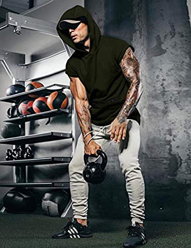 Cabeen Camiseta de Tirantes Deportiva Fitness Sudadera con Capucha Sin Mangas para Hombre Culturismo Gym Tank Topcon Bolsillos Cabeen Camiseta de Tirantes Deportiva Fitness Sudadera con Capucha Sin Mangas para Hombre Culturismo Gym Tank Topcon Bolsillos