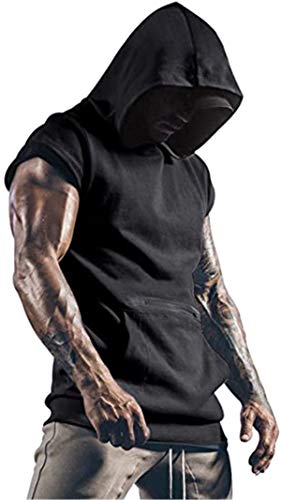 Cabeen Camiseta de Tirantes Deportiva Fitness Sudadera con Capucha Sin Mangas para Hombre Culturismo Gym Tank Topcon Bolsillos Cabeen Camiseta de Tirantes Deportiva Fitness Sudadera con Capucha Sin Mangas para Hombre Culturismo Gym Tank Topcon Bolsillos