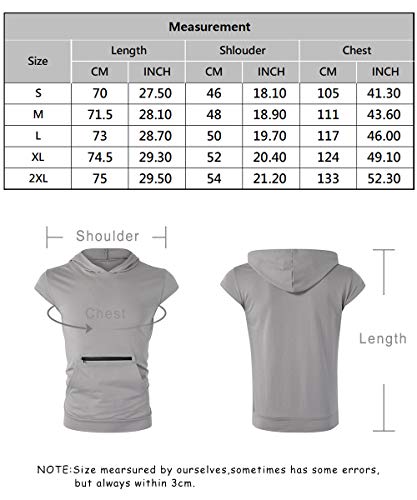 Cabeen Camiseta de Tirantes Deportiva Fitness Sudadera con Capucha Sin Mangas para Hombre Culturismo Gym Tank Topcon Bolsillos Cabeen Camiseta de Tirantes Deportiva Fitness Sudadera con Capucha Sin Mangas para Hombre Culturismo Gym Tank Topcon Bolsillos