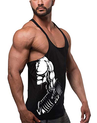 Cabeen Camisetas de Tirantes para Hombre Bodybuilding Sport Tank Top Gym Fitness sin Mangas Shirts