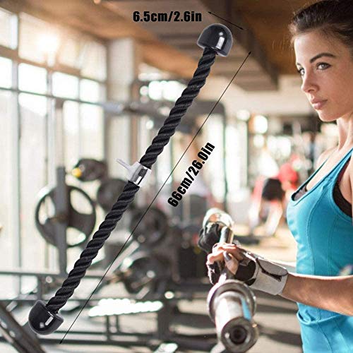 Cable Attachment Tricep Cable de Cuerda Accesorio para máquina Culturismo Gimnasio Push Pull Presione Cable Attachment para Sports Fitness