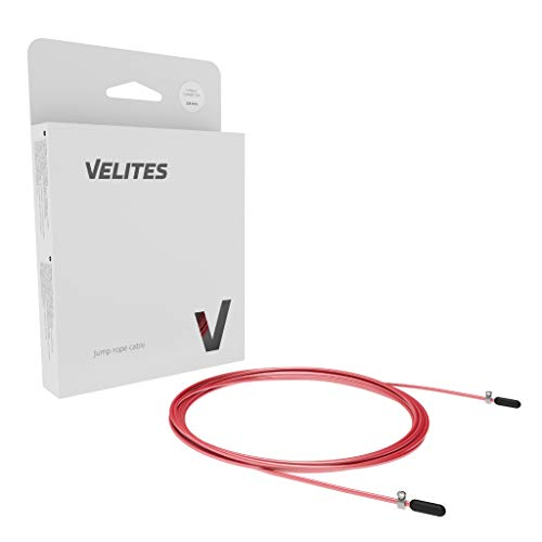 Cable de Repuesto para Comba de Saltar de Crossfit, Fitness y Boxeo | PVC Rojo y Acero de 2,5 mm | Compatible con Otras Marcas de Cuerdas de Velocidad Cable de Repuesto para Comba de Saltar de Crossfit, Fitness y Boxeo | PVC Rojo y Acero de 2,5 mm | Compatible con Otras Marcas de Cuerdas de Velocidad