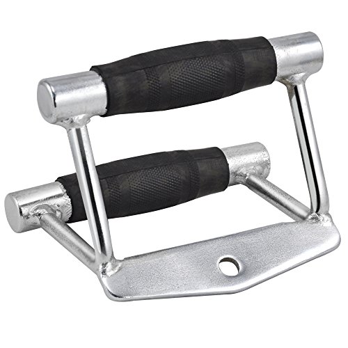 Cable Multi Gym Outdoortips accesorio solo/doble estribo/Seated Row empuñadura sujetador gemelo (doble (con apretones)) Cable Multi Gym Outdoortips accesorio solo/doble estribo/Seated Row empuñadura sujetador gemelo (doble (con apretones))