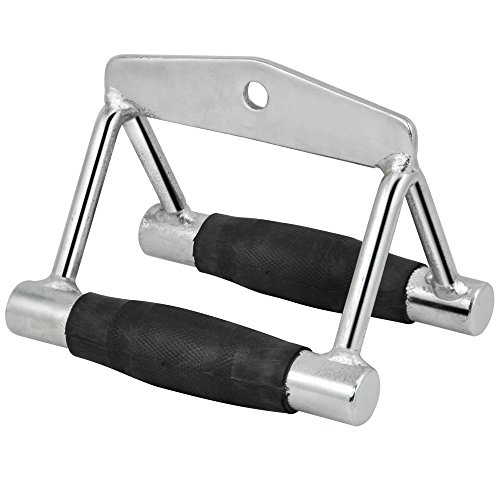 Cable Multi Gym Outdoortips accesorio solo/doble estribo/Seated Row empuñadura sujetador gemelo (doble (con apretones)) Cable Multi Gym Outdoortips accesorio solo/doble estribo/Seated Row empuñadura sujetador gemelo (doble (con apretones))